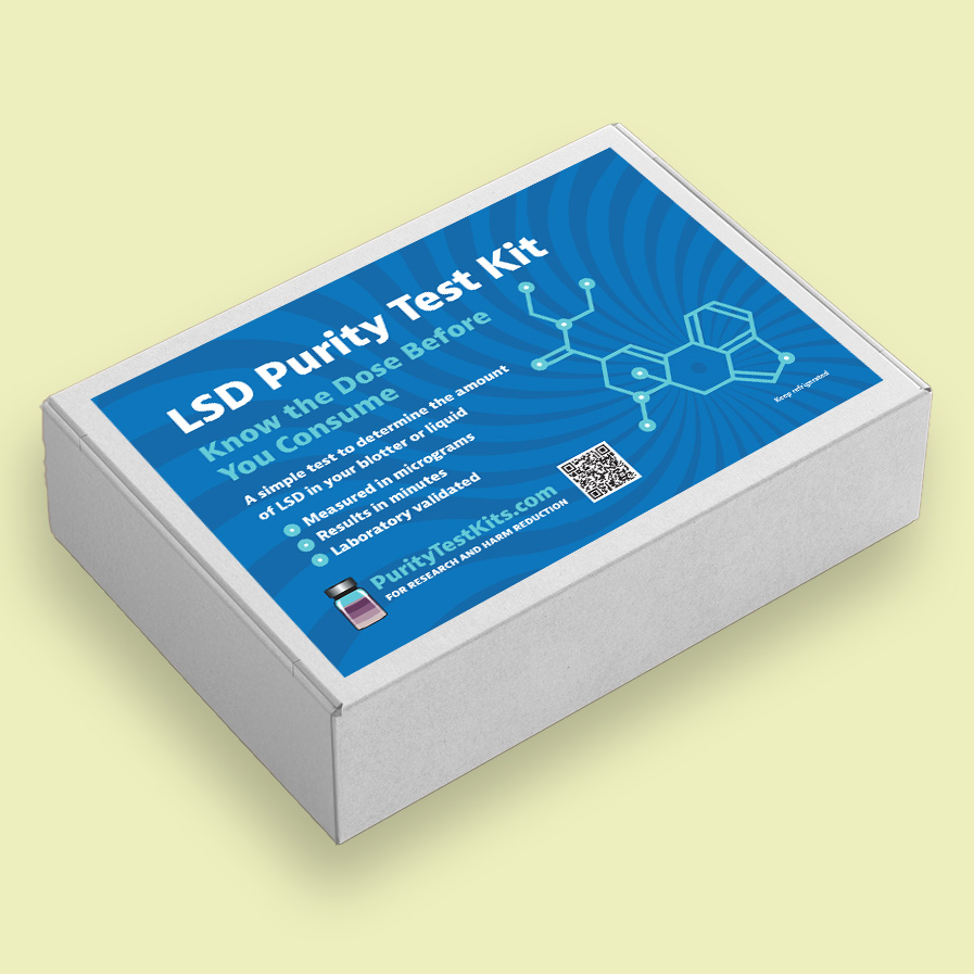 LSD purity test kit box