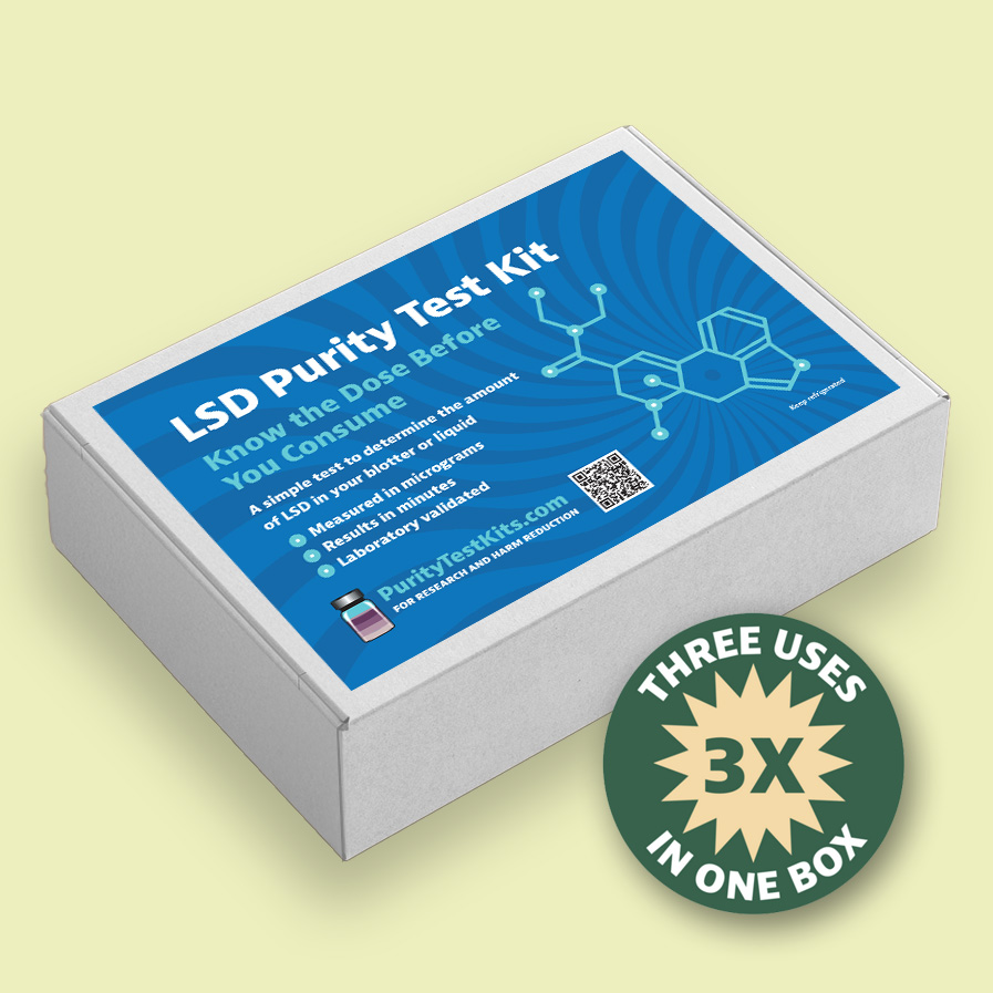 LSD purity test kit box three uses