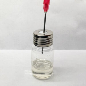 Inject the liquid into the reaction vial