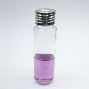 The reaction vial will start to turn purple.