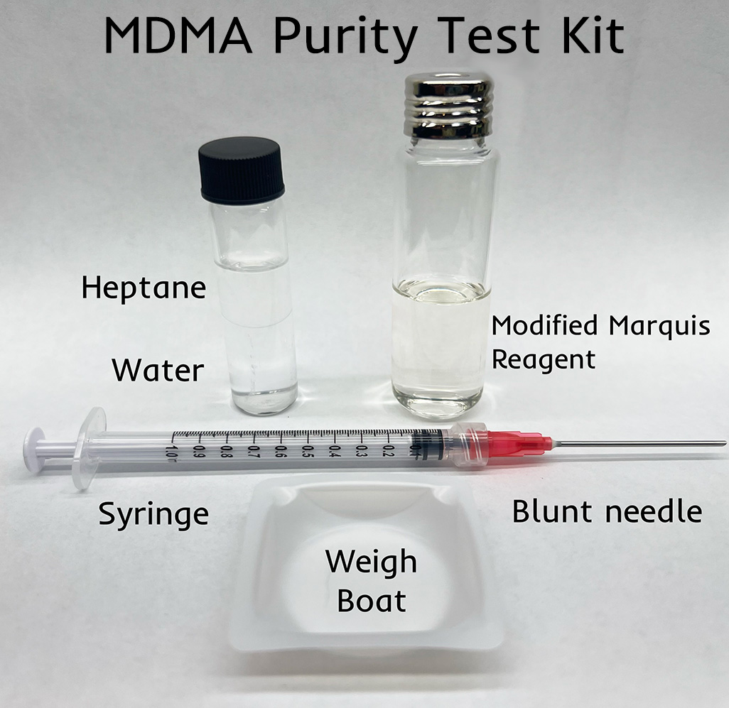 MDMA purity test kit contents
