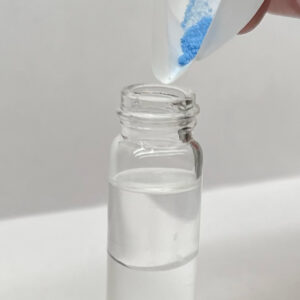 Pour the MDMA into the thin vial